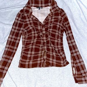 Shape Me Ruched Shirt brown